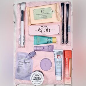 Skincare and Makeup Set with Brushes